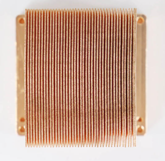 Copper fin heatsink Медный радиатор с медными ребрами