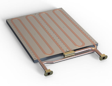 Embedded copper tube liquid cold plate Встроенная медная трубчатая пластина для охлаждения жидкости