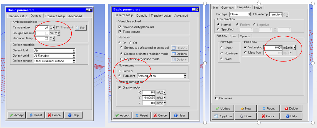 Настройки параметров 1
